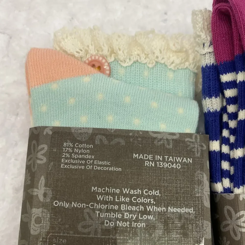 Matilda Jane Socks NWT Knee Socks Size M 2 Pairs